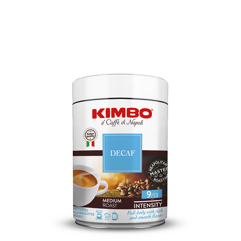 Café Moulu Espresso KIMBO Decaffeinato A Blend - 250 gr