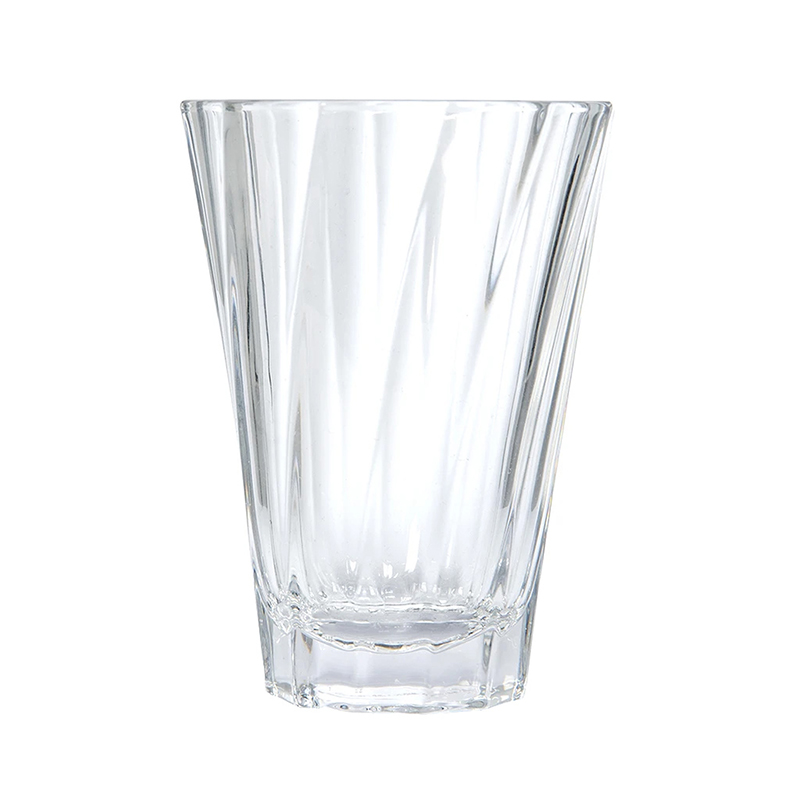 Twisted Latte Glass Clear 360 ml