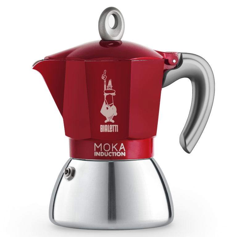  New Moka Induction 6 Tassen Rot