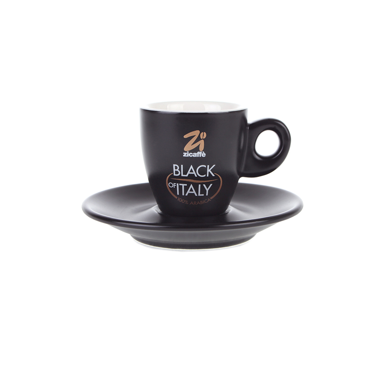 Black Italy Espressotasse mit Untertasse